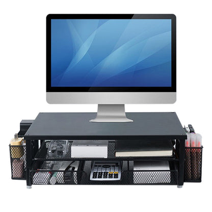 Desk Organizer Computer Monitor Stand Riser with Drawer and Pen Holders