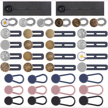 36-Piece Jeans Button & Waist Extenders for Men and Women