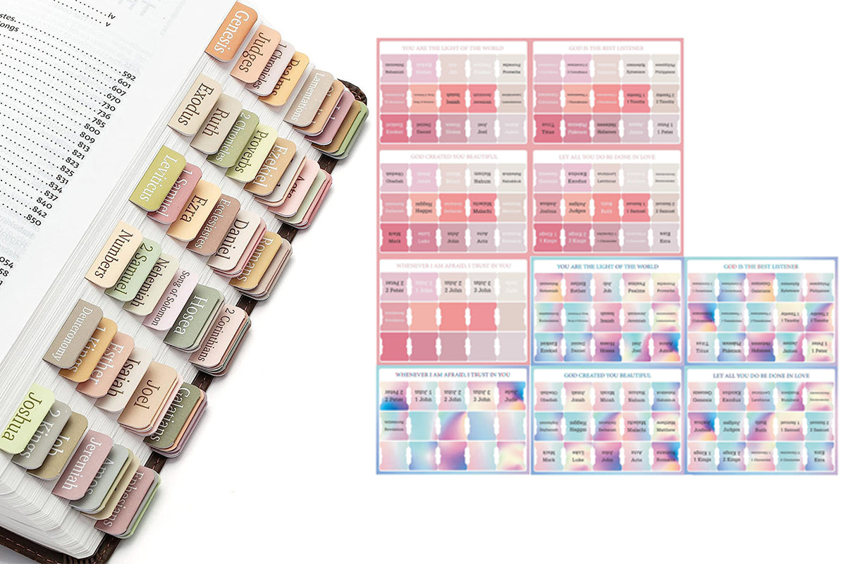 Laminated Bible Tabs Easy to Read and Apply Bible Tabs Bible Index Tabs