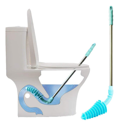 Flexible Toilet Plunger Toilet Clog Remover Bathroom Toilet Dredge Tool Blue