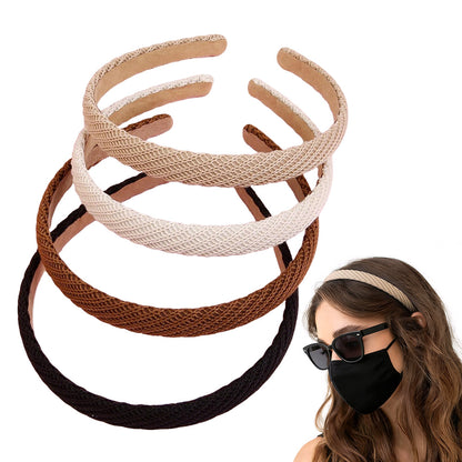 4PCS Thin Knitted Hairbands for Women Non-Slip Fashion Hair Accessories