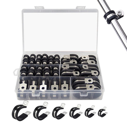 52 PCS Stainless Steel Cable Clamps in 6 Sizes