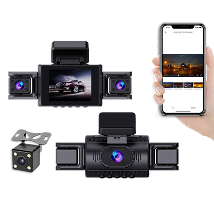 4-Channel Dash Cam Front and Rear Side-View Camera APP Control for Sedans and SUVs