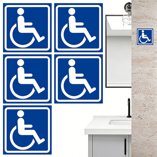 5 Pack Handicap Parking Sign Disabled Decal Sticker for Vehicle Window Car Van