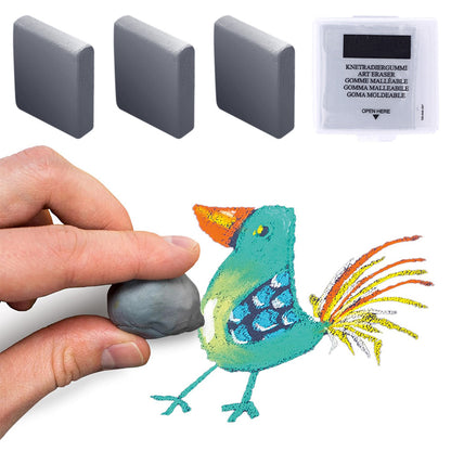 4-Pack Kneadable Art Erasers for Sketching and Drawing