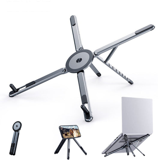 3 in 1 Attachment Phone Tablet Laptop Stand Foldable Adjustable Alloy Holder