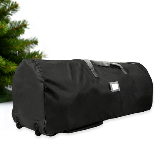 Rolling Christmas Tree Storage Bag with Handle - Black