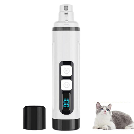 Pet Nail Grinder with LED Light Rechargeable Dog Cat Nail Trimmer Black