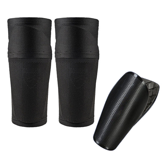 Pair of Soccer Shin Guards Leg Sleeves with Insert Pocket