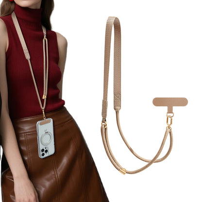Adjustable Phone Lanyard Crossbody Strap-Khaki