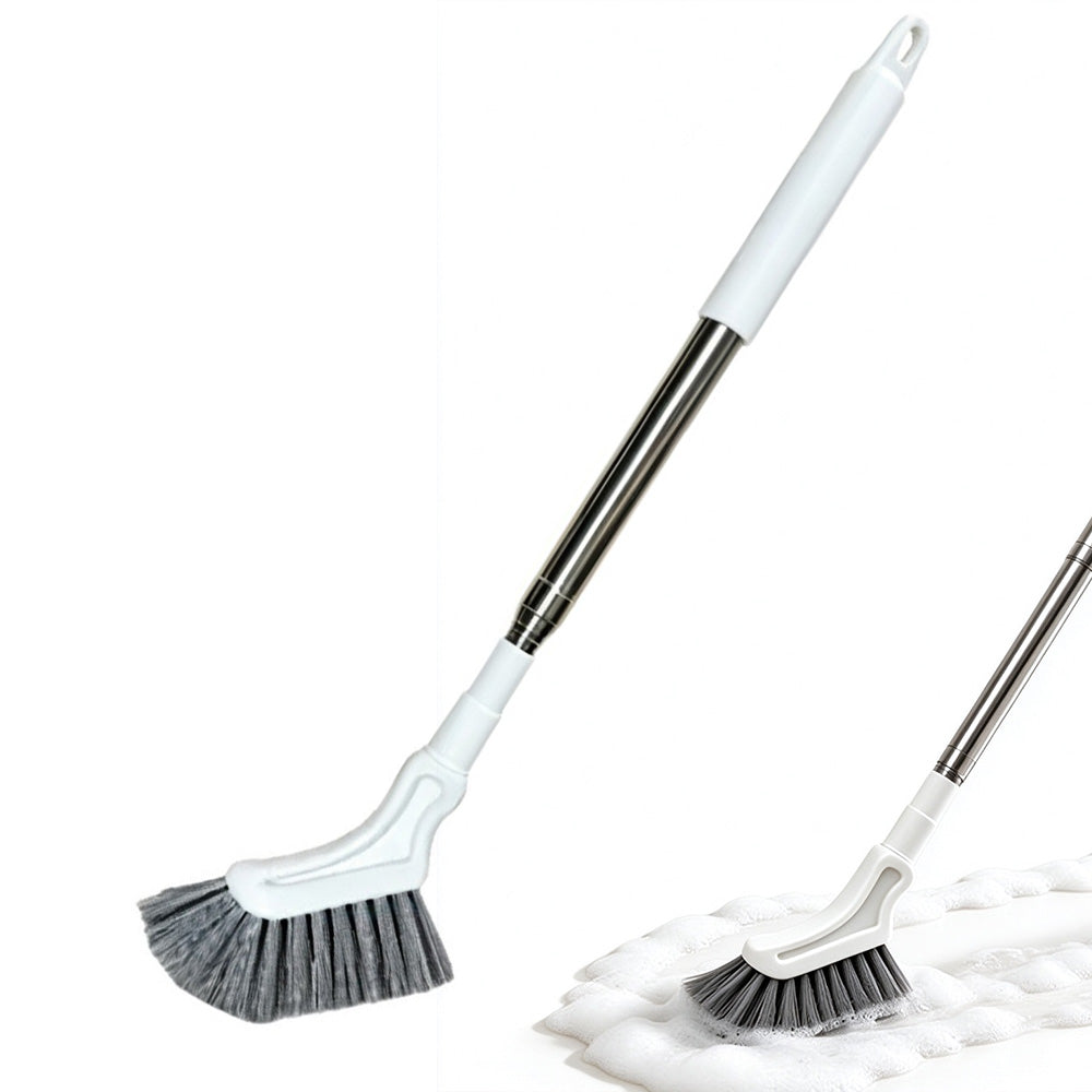 Telescopic Bathroom Cleaning Brush Tile Grout Scrubber with Stiff Bristles