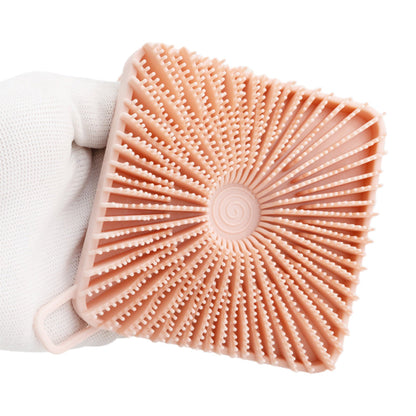 Dual-Sided Silicone Shower Body Brush ââ‚?Soft & Firm Exfoliating Scrubber Pink