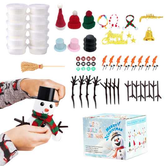 Build a Snowman Kit Christmas Snowman Crafts for Kids Modeling Clay Snowman DIY Kit Xmas Toys