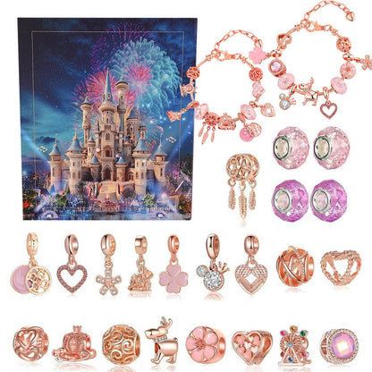 Advent Calendar Charm Bracelets for Girls ¨C 24-Day Xmas Countdown Calendar Pink