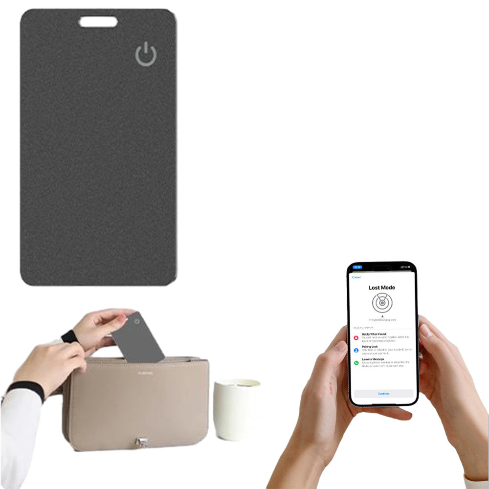 Smart Wallet Tracker Card GPS Item Finder Compatible with Apple Find My App