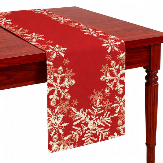 Linen Christmas Table Runner Long Farmhouse Holiday Table Decor for Kitchen Home Style 3