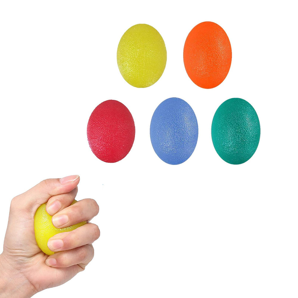 5Pcs Set Hand Grip Balls Strength Trainer Wrist Finger Resistance Exercise Squeezer