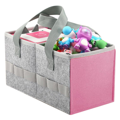 Portable Felt Cloth Storage Bag for Kidsâ€?Musical Speakers Pink