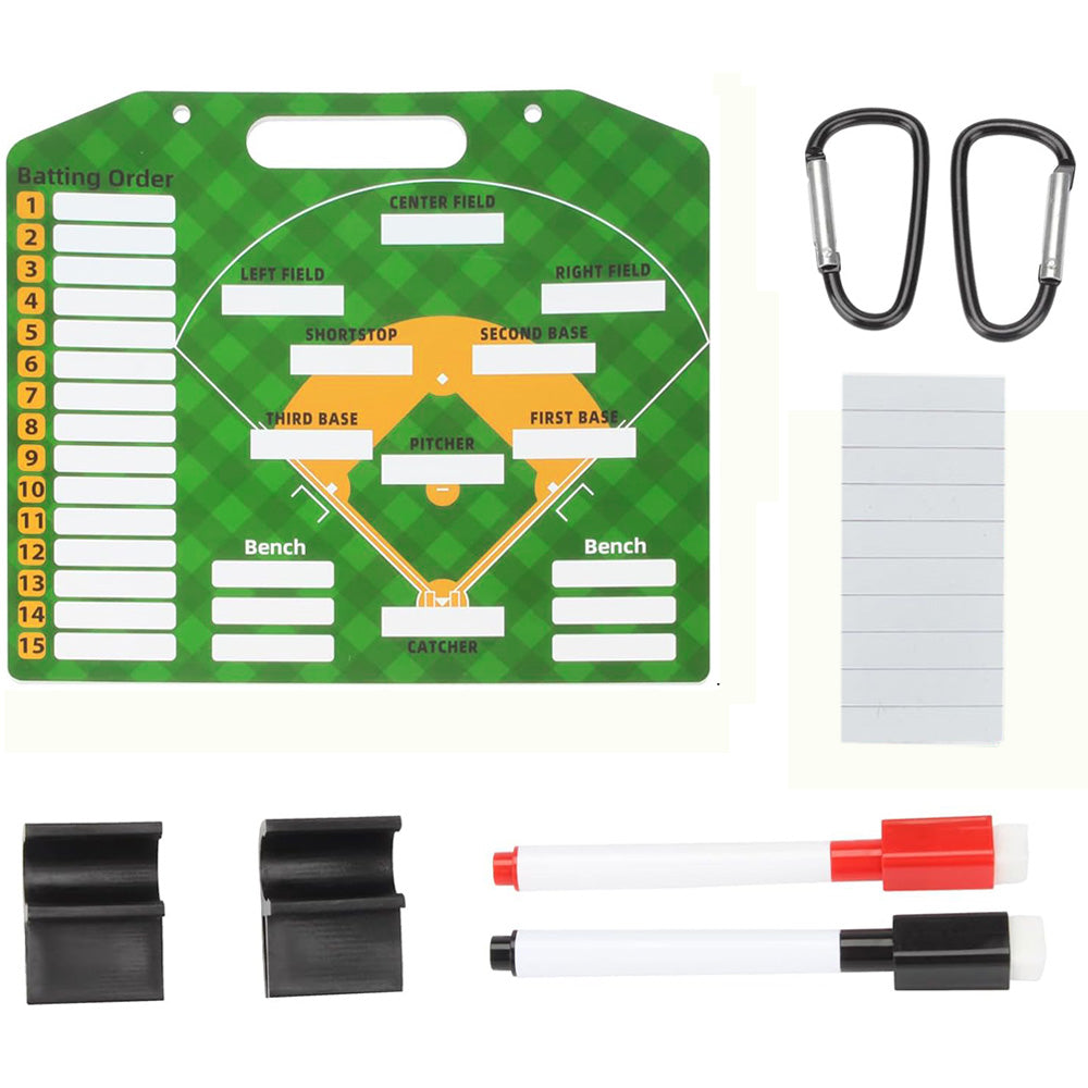 Reusable Baseball Coach Clipboard Set Dry Erase Tactical Coach Lineup Board with 30 Lineup Cards and Marker