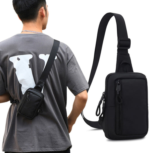 Small Crossbody Bag for Men Women Mini Sling Bag Travel Running Phone Daypack Black