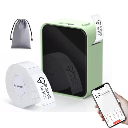 Bluetooth Label Maker Machine Wireless Thermal Label Printer Sticker Printer Green