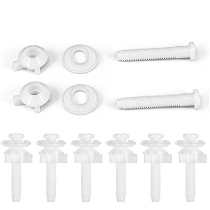 28mm Top Fix Toilet Seat Bolts Toilet Seat Hinge Bolts with Nuts Washers