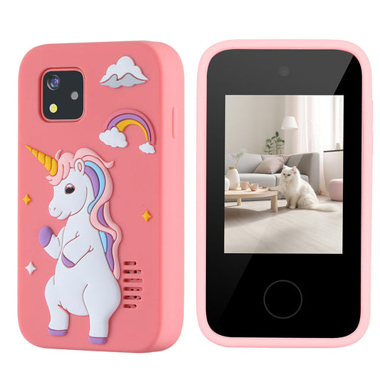 Kids Dual Camera Smart Phone Toys Touchscreen Cell Phone Learning Toy Pink