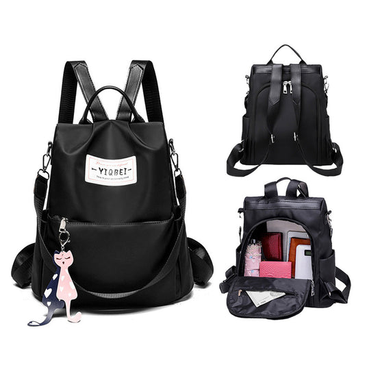 Large Capacity Anti-theft Backpack Multifunctional Travel Bag Black