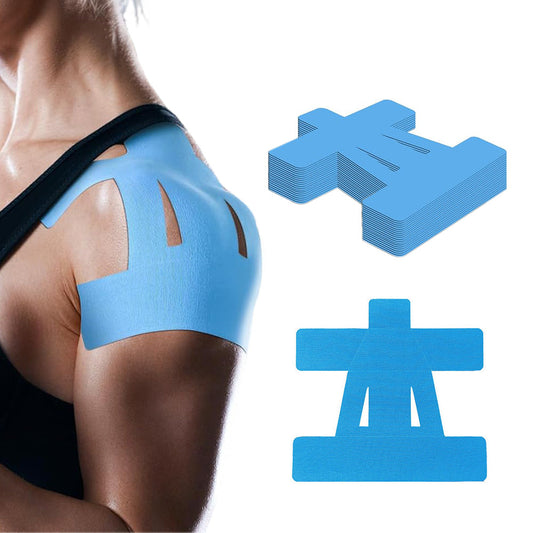 20PCS Precut Shoulder Kinesiology Tape â€?Elastic Sports Support Tape Blue