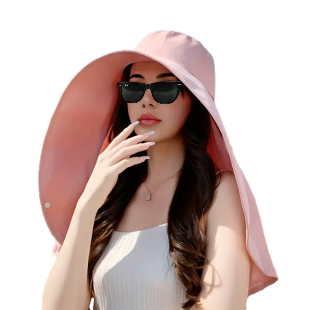 Sun Hats Wide Brim Fishing Hat UV Protection Bucket Hats Pink
