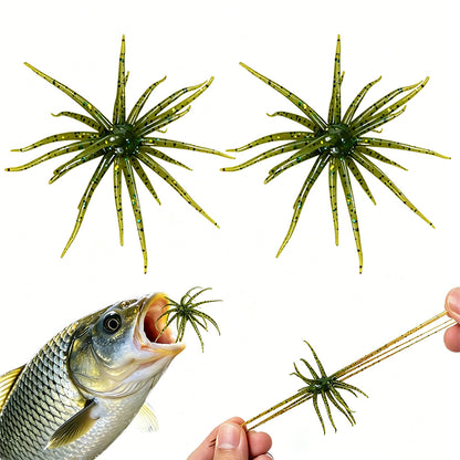 2 PCS Lifelike Floating Sea Urchin Soft Bait- Green