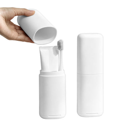 Portable 180 ml Travel Toothbrush Holder and Rinse Cup-White