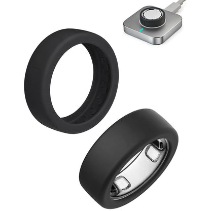 2Piece Ring Covers Compatible with Oura Ring 5-Black