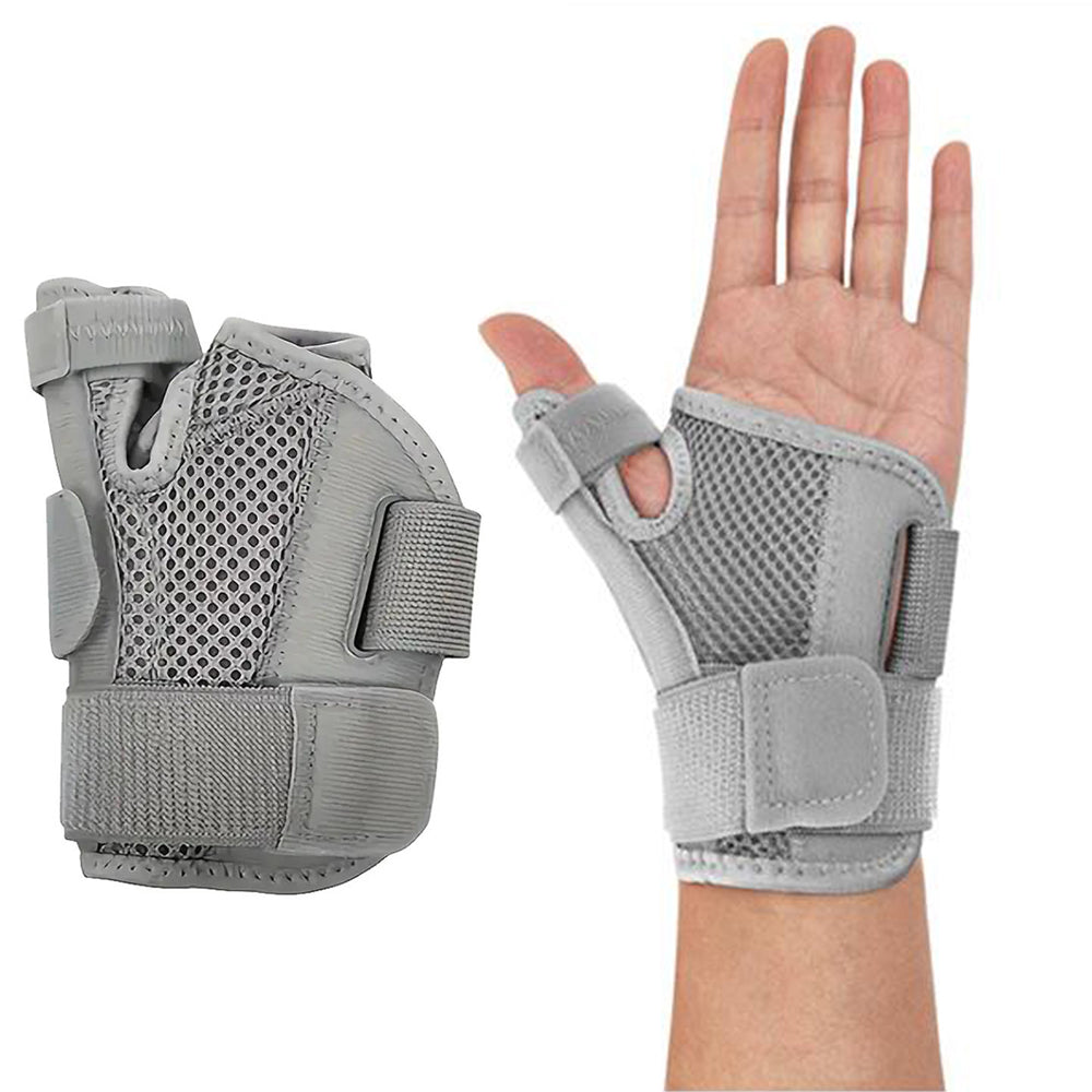 Thumb Brace Removable Thumb Spica Splint for Left Right Hand Gray