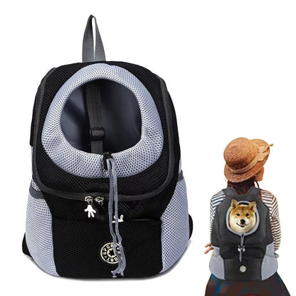 Mesh Pet Carrier Small Dog Cat Backpack for Travel Hiking Camping Black