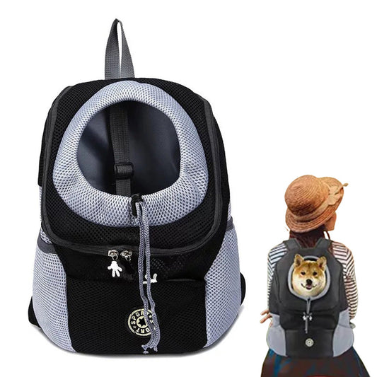 Mesh Pet Carrier Small Dog Cat Backpack for Travel Hiking Camping Black