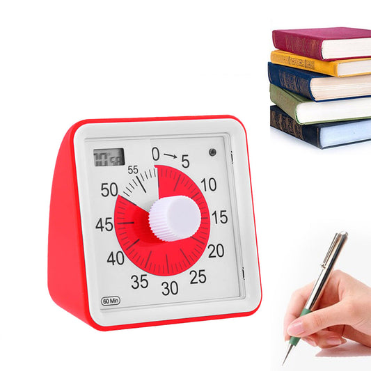 60-Minute Visual Timer Countdown Timer Time Management Tool for Sports Studying Red