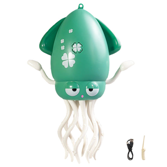 Dancing Electric Octopus Toy â€?Crawling Musical Squid for Tummy Time Green