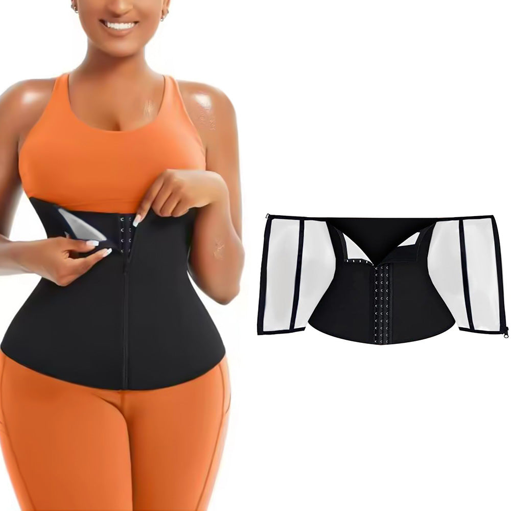 Sweat Belt for Fitness Slimming Training Waist Wrap Silver