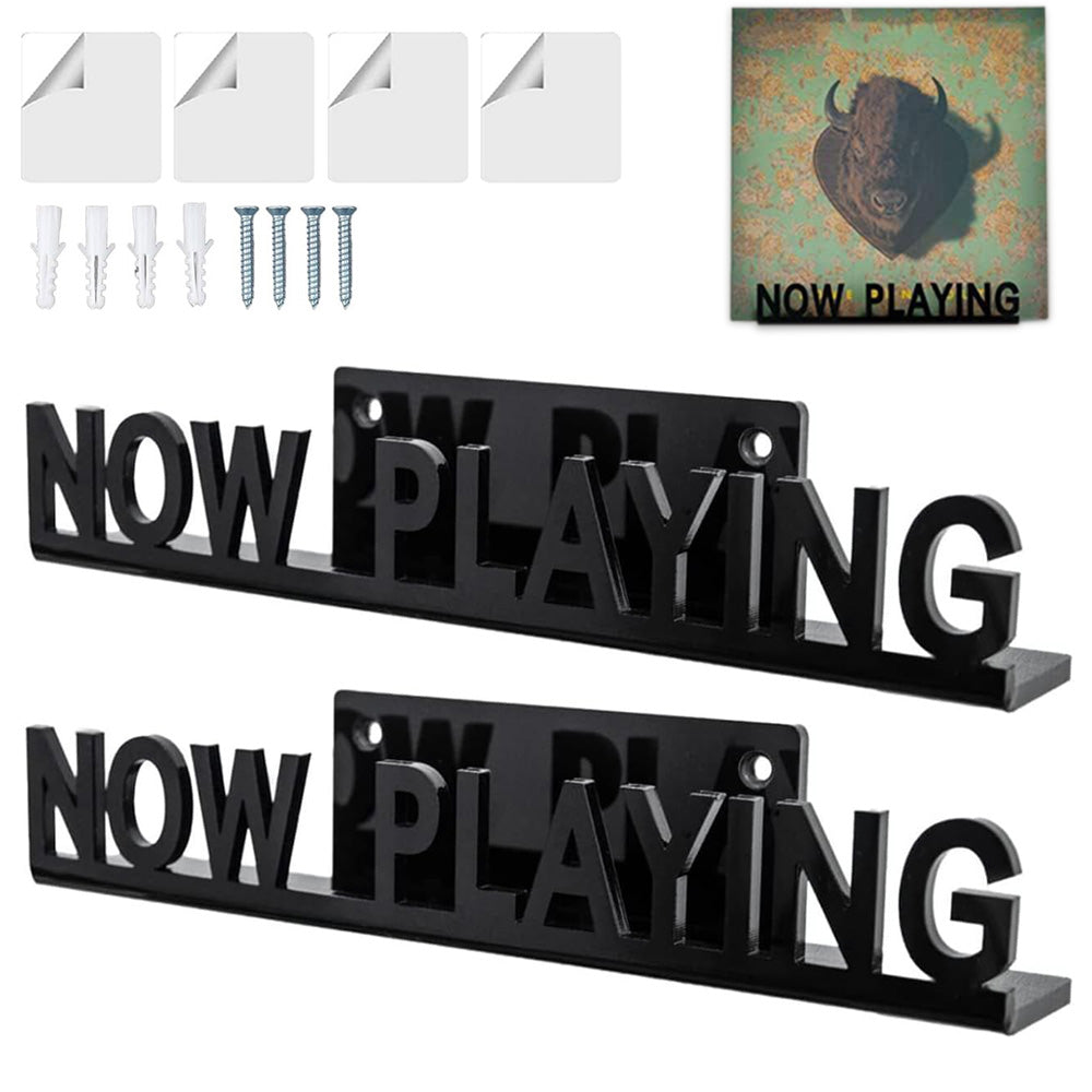 Acrylic Vinyl Record Wall Display Shelf-Black
