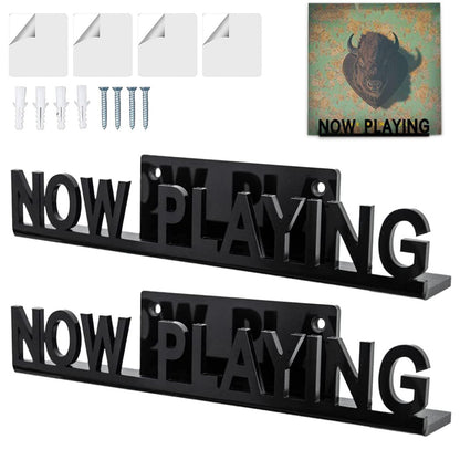 Acrylic Vinyl Record Wall Display Shelf-Black