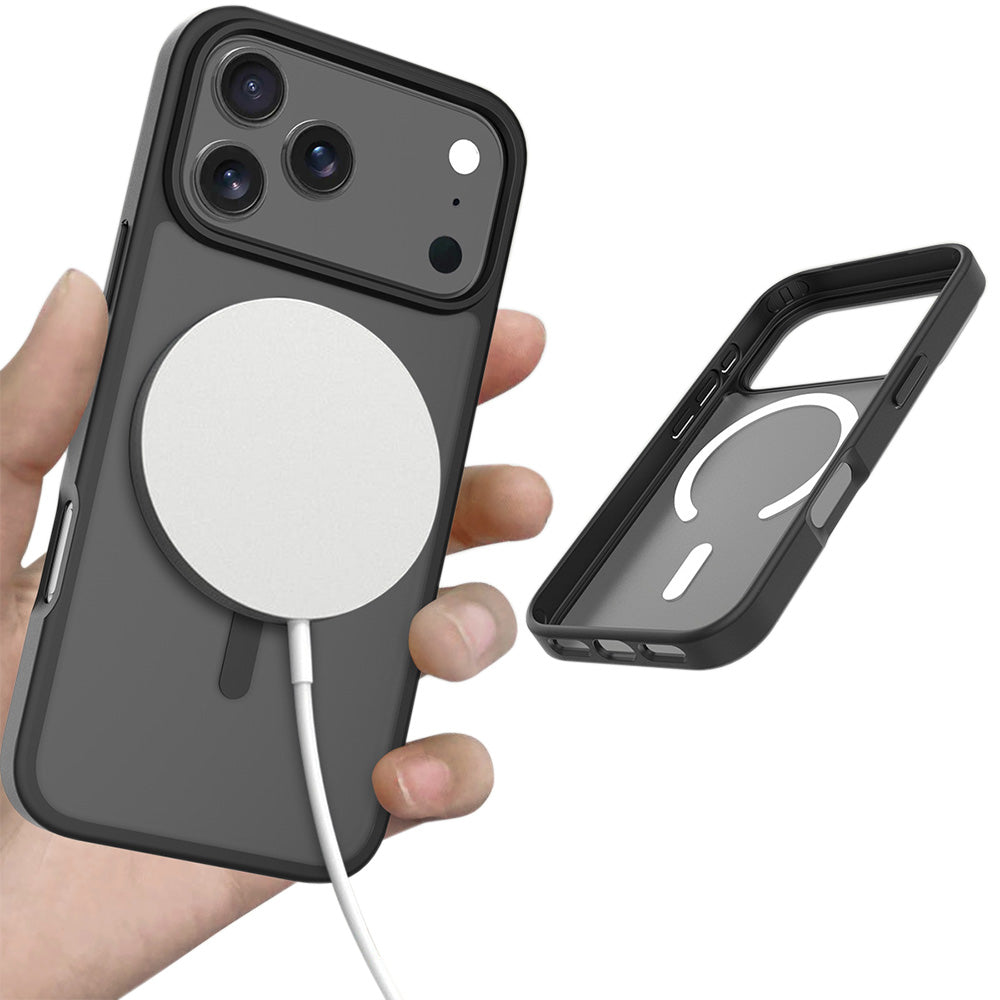 Magnetized MagSafe Phone Case ¨C Shockproof Matte Protective Cover for iPhone 17 Pro Max and 17 Air Black