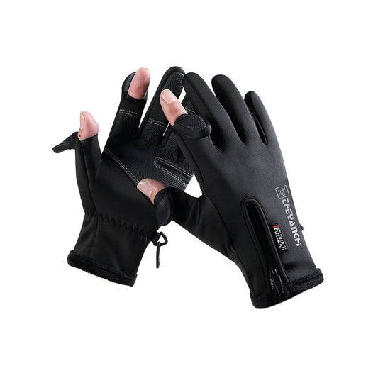 Pair of Touchscreen Gloves Water-Resistant Workout Gloves for Motorcycle Cycling Fishing Sports