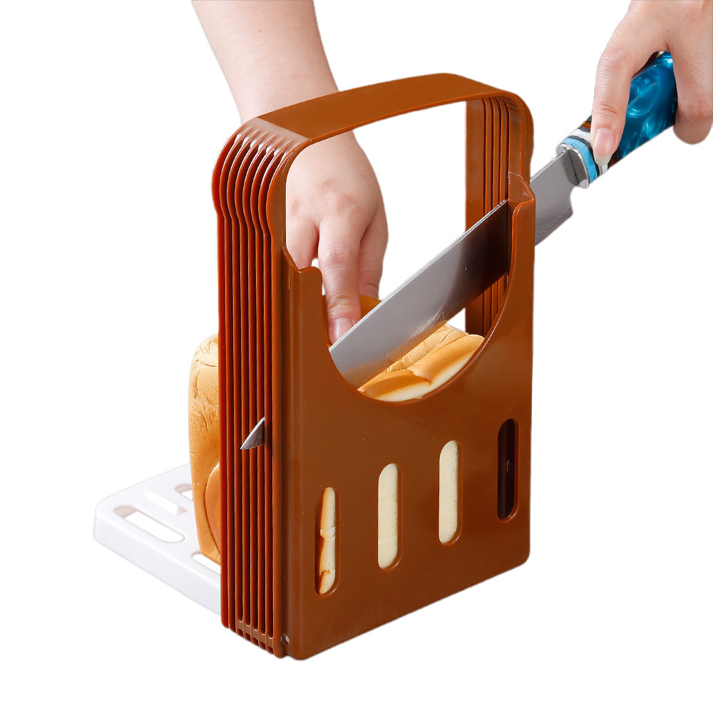 Foldable Bread Cutter Guide for Home Baking ââ‚?Toast Slicing Tool