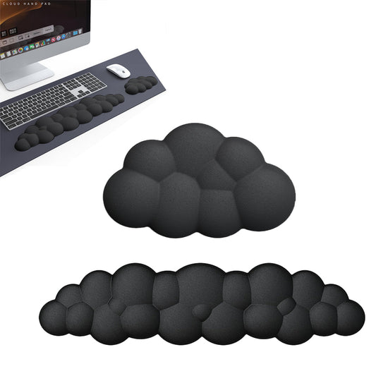 Ergonomic Wrist Rest for Computer Laptop Cloud Keyboard Wrist Rest Pad Set Black