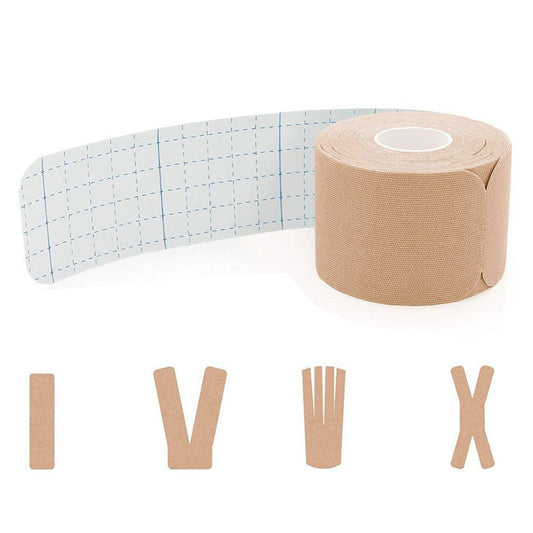 Kinesiology Tape Waterproof Breathable Latex-Free for Ankle Wrists Knees Khaki