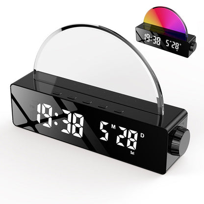 Sunrise Alarm Clock with LED Mood Light & Smart Wake-Up Function Black