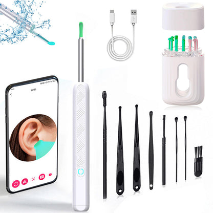 Visual WiFi Ear Wax Remover Wireless Ear Scoop with Camera Ear Cleaning Removal Pick Tool with Base