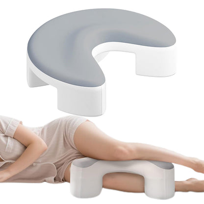 Ergonomic Side Sleeper Pillow with Arm Hole ¨C Neck and Shoulder Support White with Gray