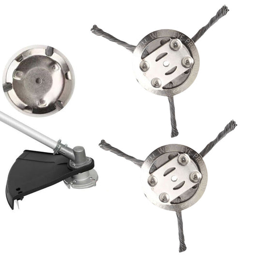 2Pcs Replacement Steel Wire Grass Trimmer Head for 5mm Inner Hole String Trimmer Weed Remover Tool
